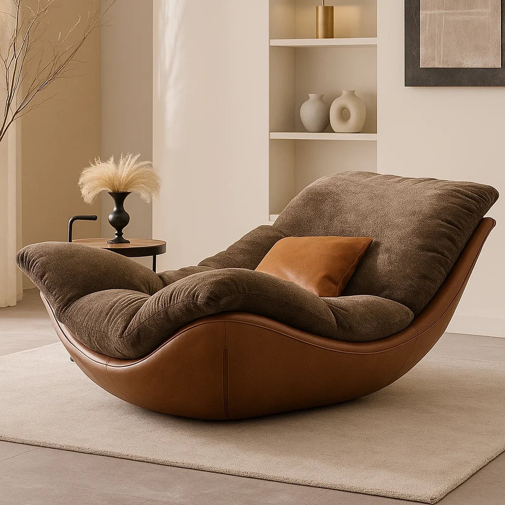 Nordic creative modern minimalist living room leisure chair sofa recliner lazy sofa bedroom advanced