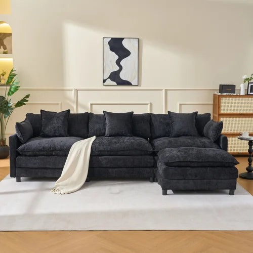 Modular Sectional Cloud Couch with Ottoman for Living Room, Bedroom and Apartment 108