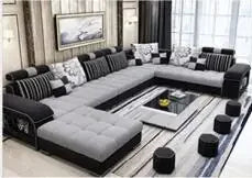 -furniture 7 seater living room  sectional big latex sofa