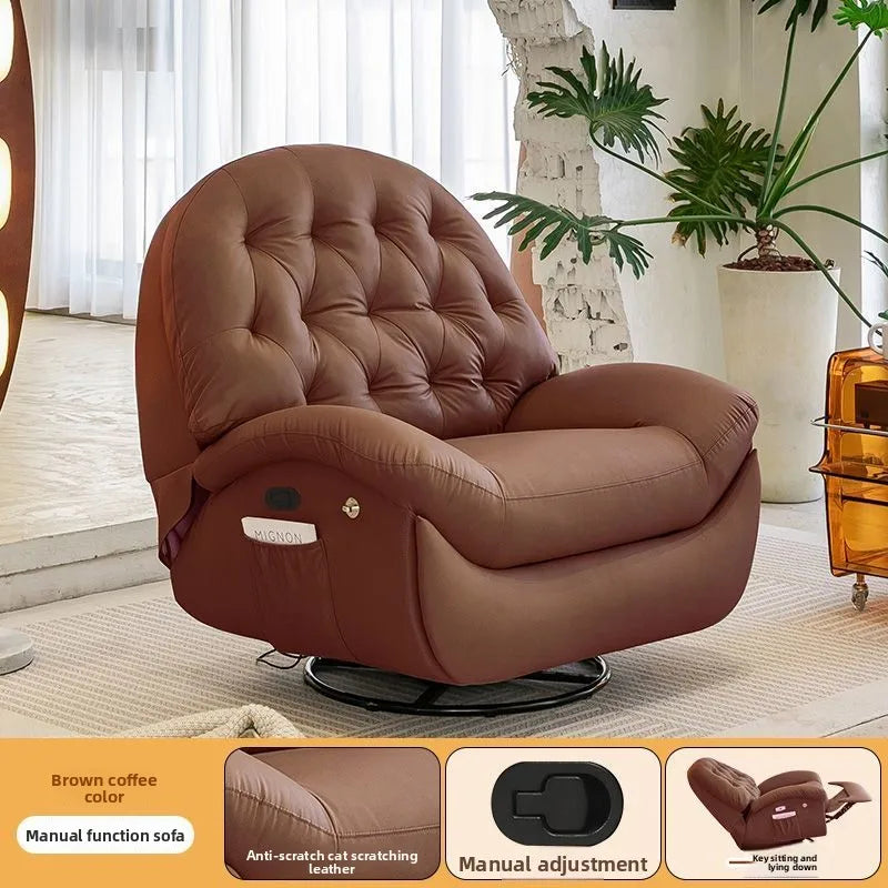 Electric Recliner Lounge Chair Multi Functional Lazy Rocking Sofa Seat Space Saving Single Chair for Living Room Balcony