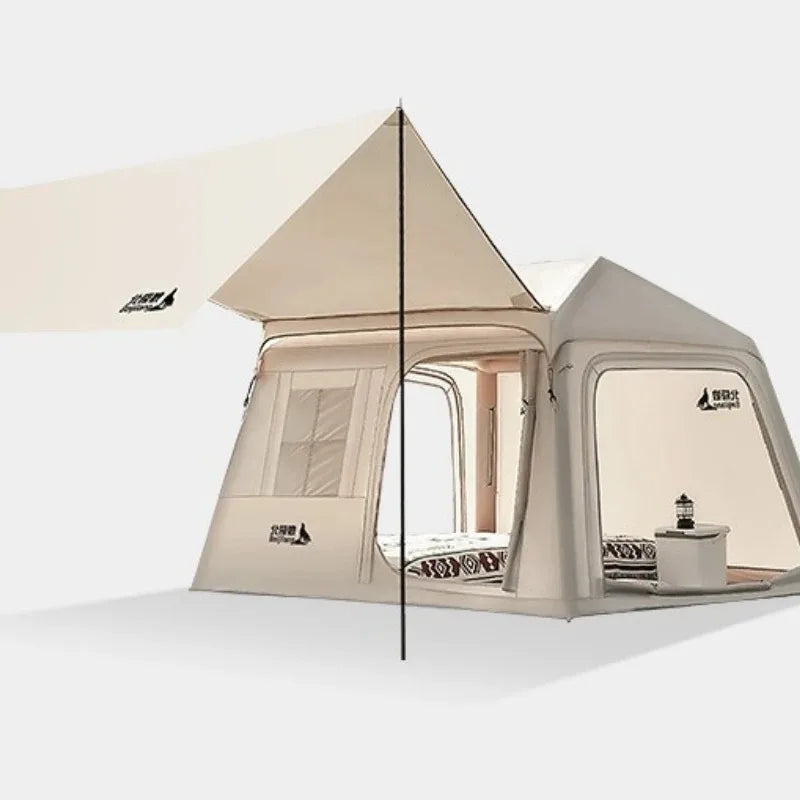 Portable Inflatable Tent Waterproof Sun Protection Thickened Quickly Open Tents Nature Hike Family Travel Camping Shelter Tents