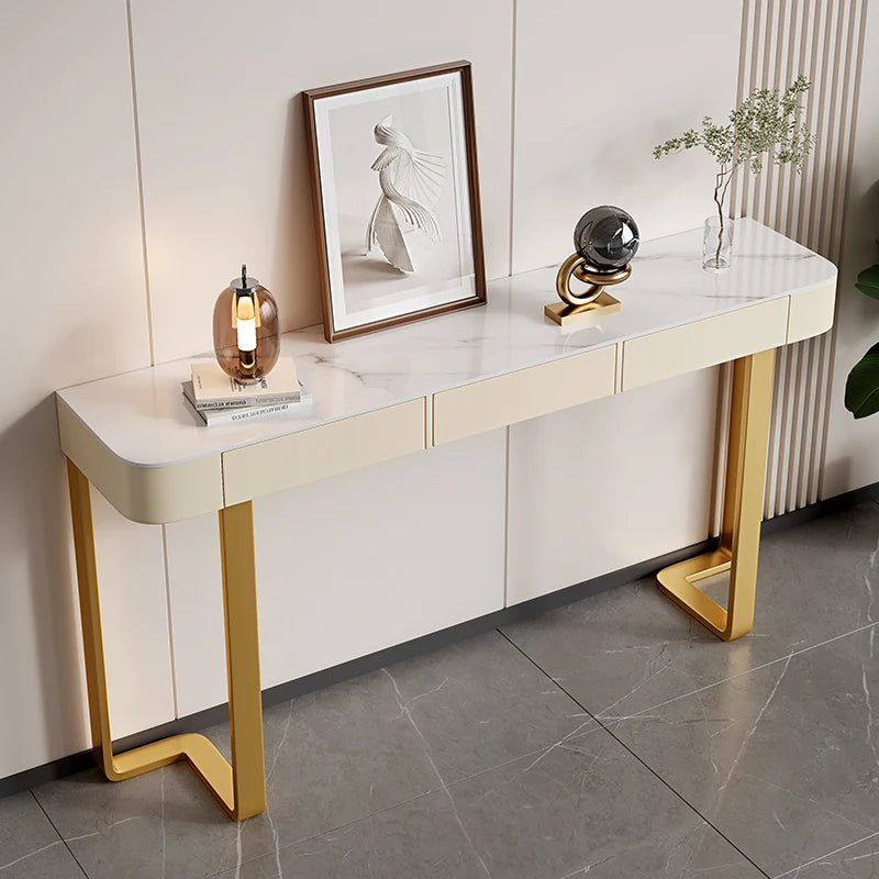Italian Luxury Console Table With Storage Thin Living Room Entrance Console Table Rectangle Glam Woonkamer Tafel Furniture