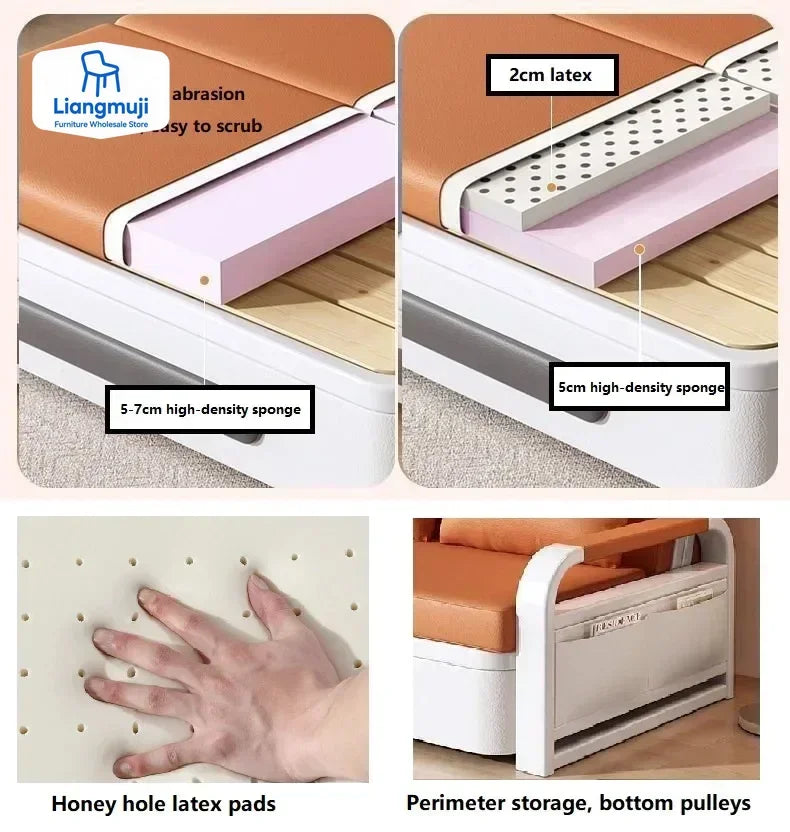 Fresh foldable home sofa fold bed furniture sofa set living room furniture minimalist sofa bed foldable lazy