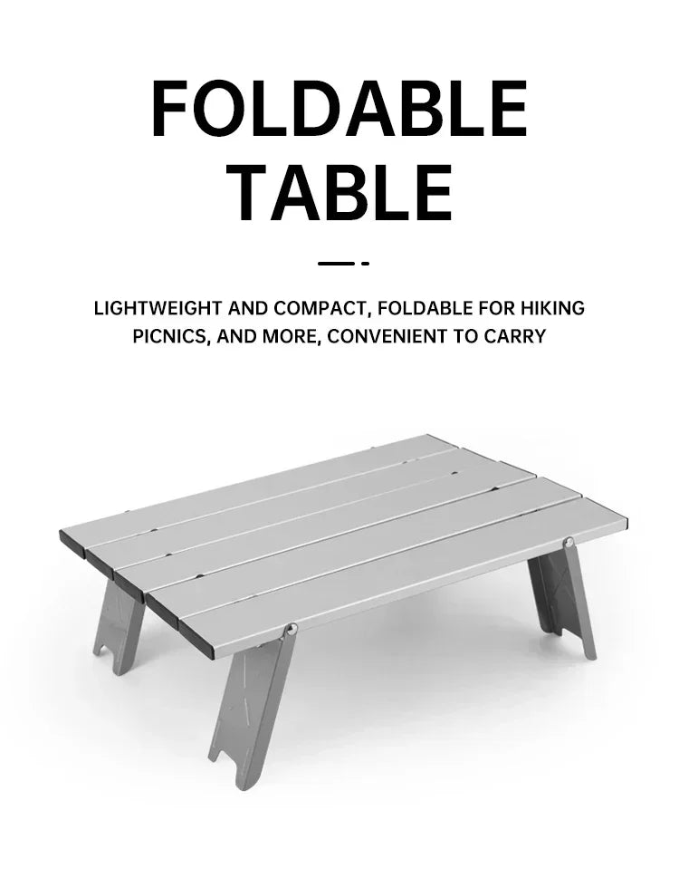 Portable Outdoor Beach Table Ultralight Foldable Camping Table Mini Aluminum Table Garden Party Trip Hiking Table