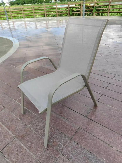 Nordic Beach Chairs Home Leisure Back Armchairs Outdoor Courtyard Balcony Waterproof and Sunscreen Iron Chair Outdoor Furniture