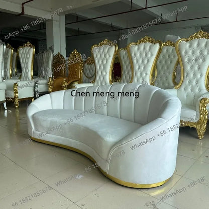 M183 Studio hotel banquet sofa wedding bride and groom exclusive sofa for bedroom living room Soft velvet cushion sofa Customiza