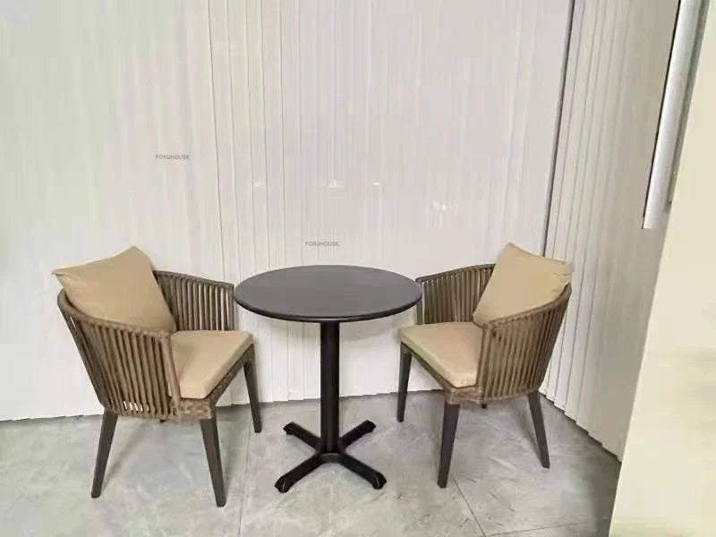 Rattan Garden Table and Chair Balcony Outdoor Furniture Sets Modern Outdoor Leisure Rattan Table and Chair Garden Furniture Sets