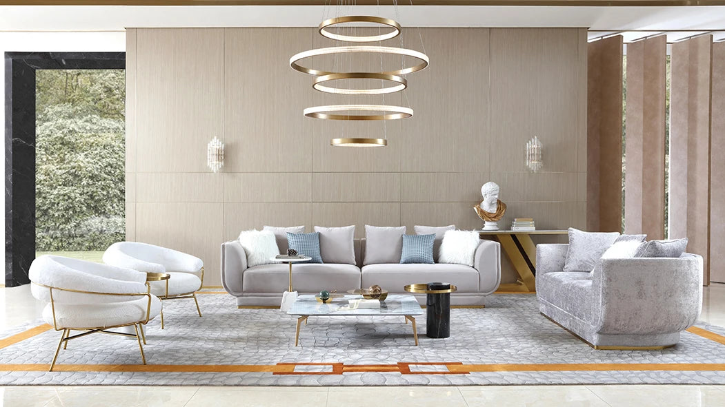 Modern Interior Design Sofa Set Villa Project Furniture Living Room Set