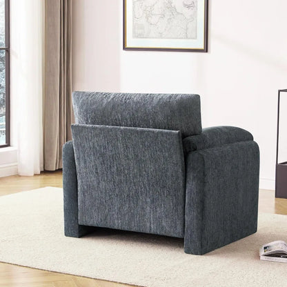 Chenille Oversized Armchair, 38.6" Wide Accent Chairs for Living Room & Bedroom Modern Lounge Chair, Upholstered Mid-Century