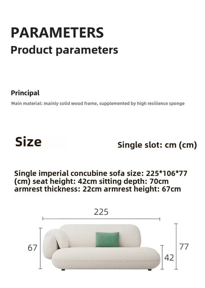 White Technology Cloth Sofa Set Modern King Size Foam Sponge Tatami Couch Large Reading Design Soft Big Bank Bedroom Furniture