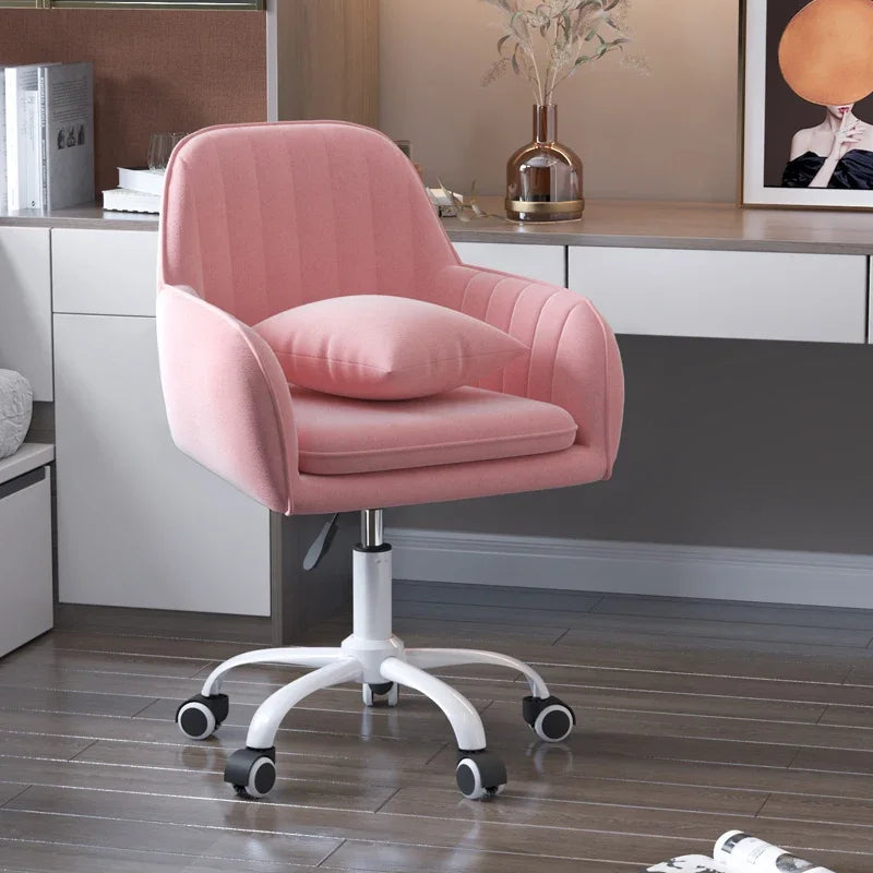 Modern Bedroom Comfortable Learning Chair Lift Swivel Office Chairs Study Room Chair Home Armrest Backrest Leisure Makeup Chair