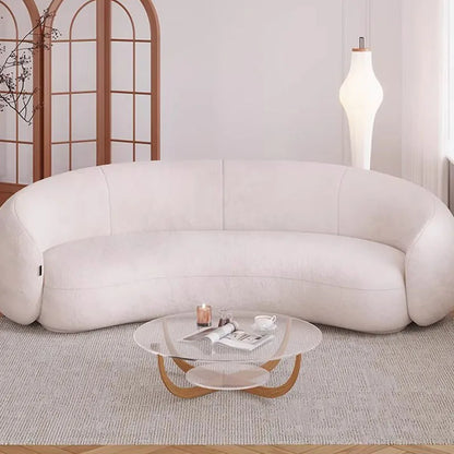 Curved Armchair Living Room Sofas White Designer Modern Minimalist Living Room Sofas Lazy Floor Muebles Lounge Suite Furniture