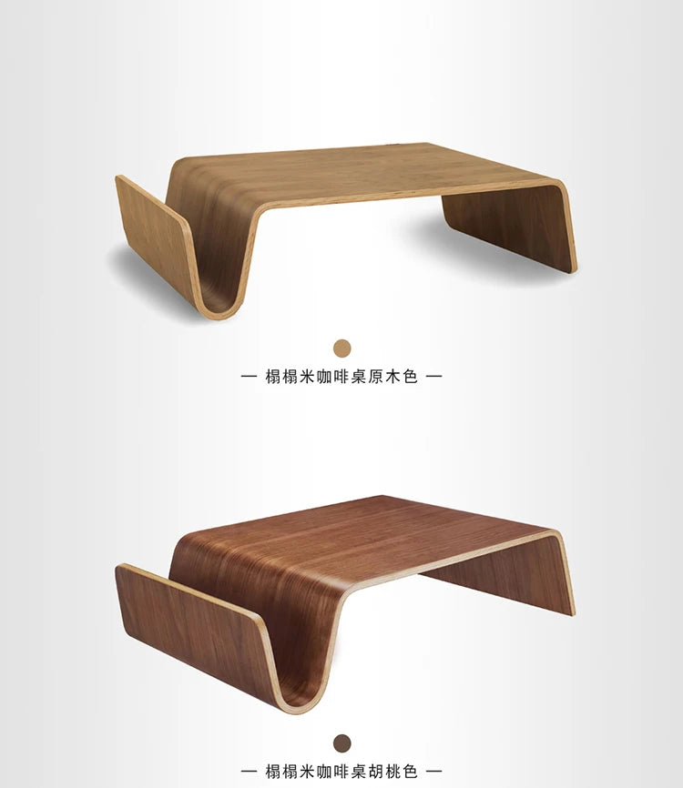 Creative Minimalist Modern Japanese Ash Log Style Solid Wood Coffee Table Small Apartment Living Room Home Tatami Furniture