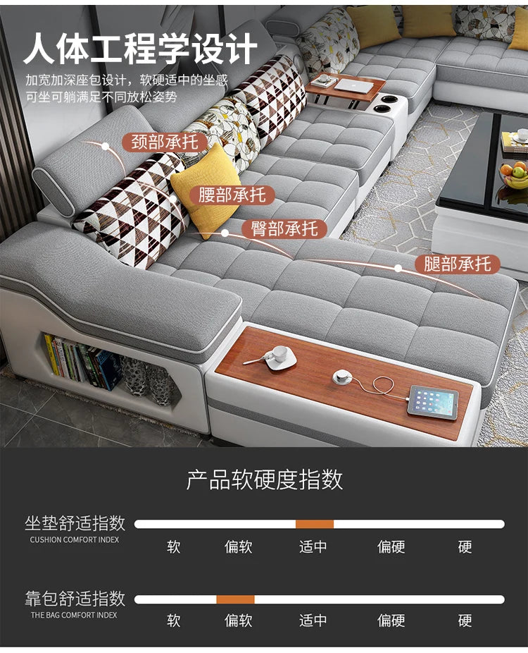 LL Modern Minimalist Living Room Sofas Sectional Lazy Nordic Leather Sofas Designer Lounge Curved Divano Lounge Suite Furniture
