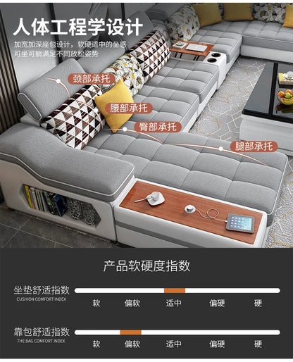 LL Modern Minimalist Living Room Sofas Sectional Lazy Nordic Leather Sofas Designer Lounge Curved Divano Lounge Suite Furniture