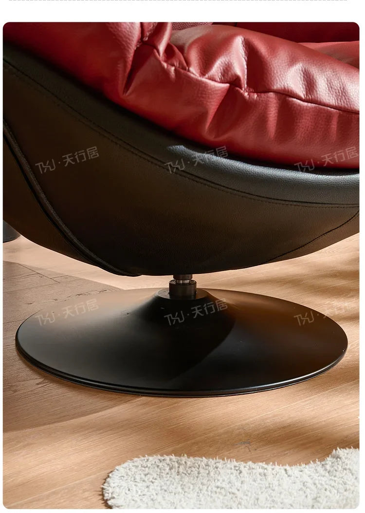 Italian single sofa chair living room designer casual lazy sofa vintage swivel chair