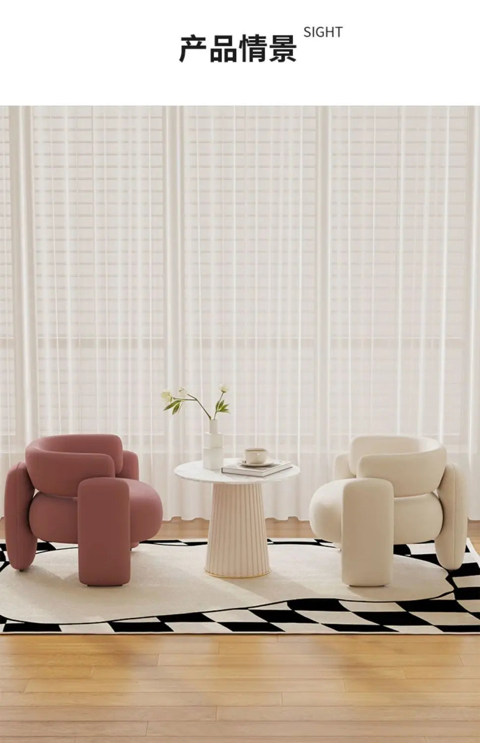 Nordic Simple Single Leisure Chair Living Room Sofa Home Fabric Recliner Bedroom Balcony Small Sofa Study Reading Sofas