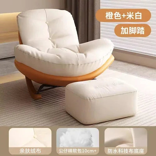 Thickened Penguin Rocking Chair Balcony Sofa Home Bedroom Leisure Chair Wide