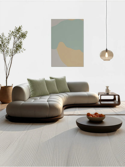 Arc corner sofa living room corner creative coffee table combination furniture simple and modern