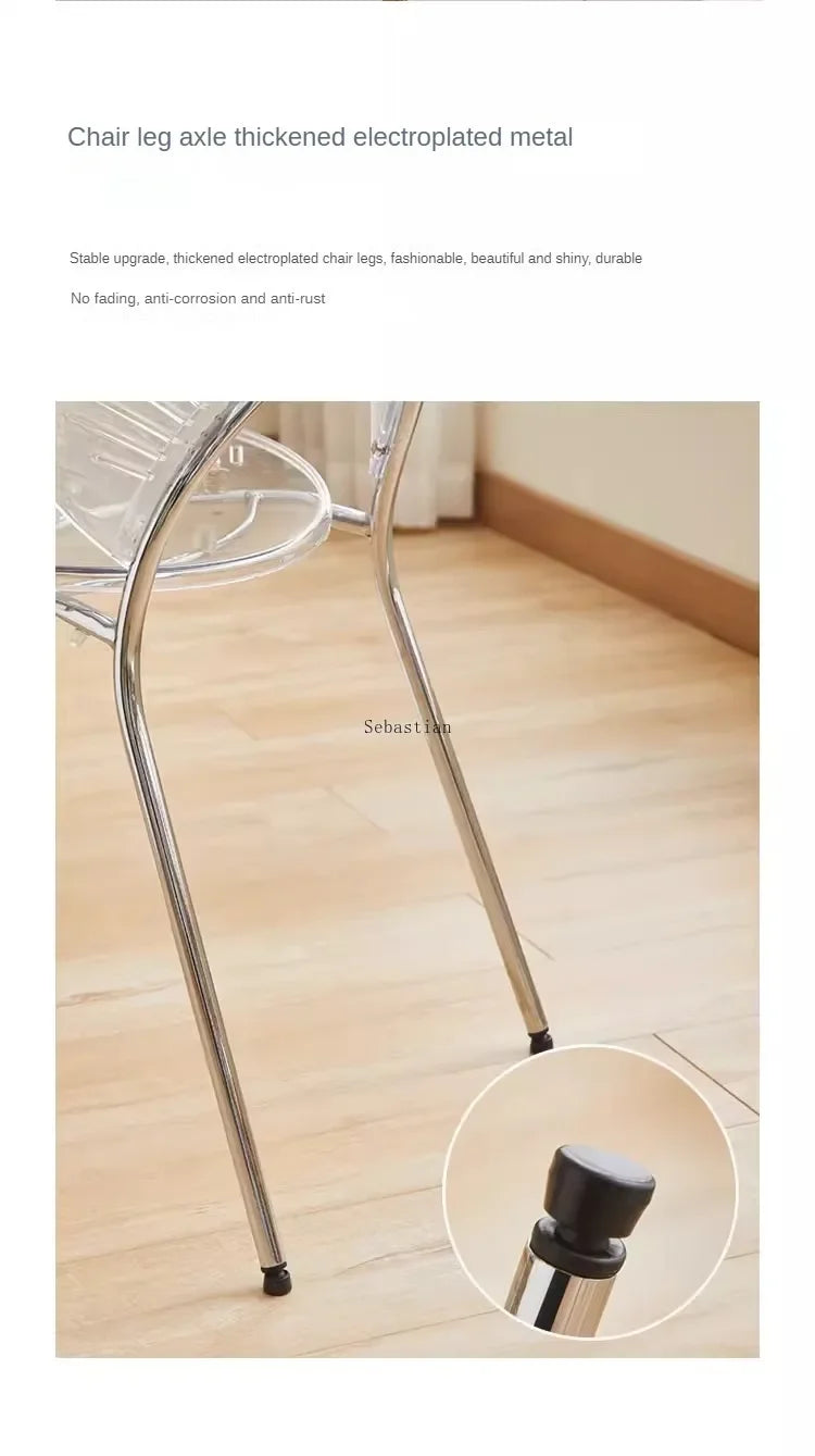 Nordic Dining Chair,home Leisure Transparent Dining Table Chair,minimalist Homestay Chair,hotel Shell Chairs, Sun Backed Chairs
