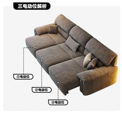 N67 Design Extendable Electric Recliner Sofa Living Room Lazy Lounges Electric Recliner Sofa Nordic Modern Divano Home Furniture