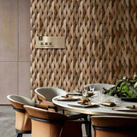 3D Mosaic Wall Panel Black Walnut Solid Wood Light Luxury Simple Acoustic Diffuser Background Wall Decoration Wall Stickers