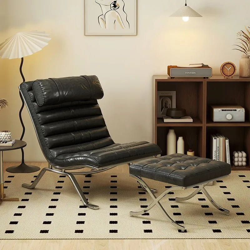MOMO Sofa Chair Minimalist Light Luxury Senior Sense Of Living Room Antique Style Designer Sofa Chair Lazy Leisure Lounge Chair