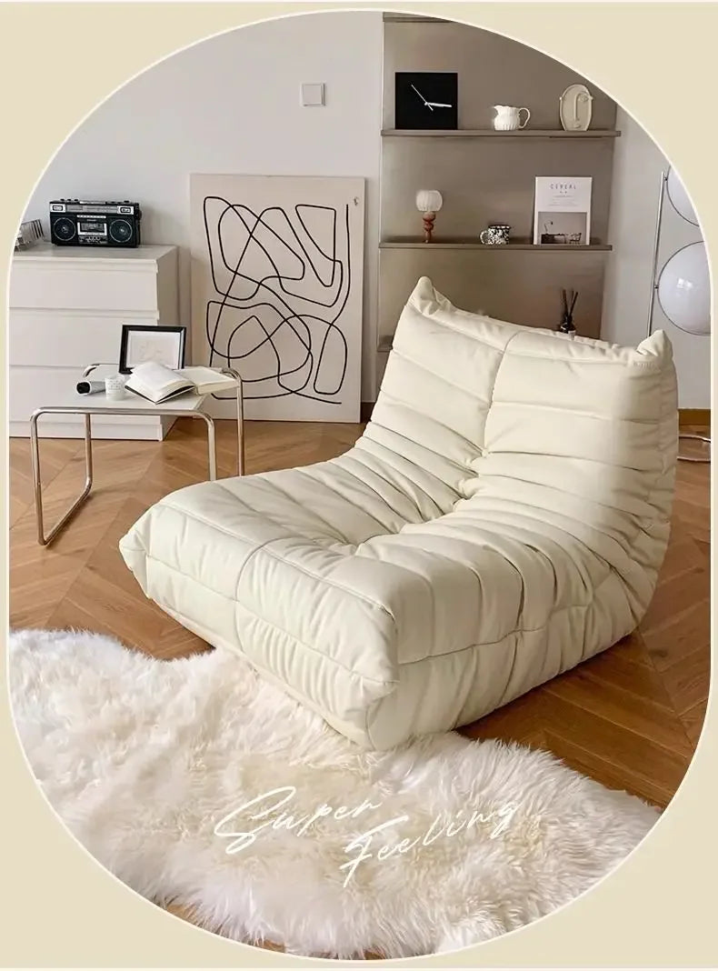 Single Sofa Caterpillar Sofa Balcony Leisure Bedroom Living Room Lie Down or Sleep Lazy Sofa Single Deck Chair