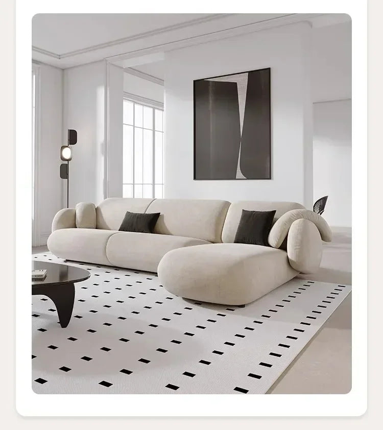 Armchair Curved Modern Sofa Pink Minimalist Wooden Floor Adults Living Room Sofa Canape Chaise Reading Divano Bedroom Furniture