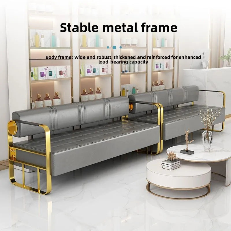 Cullinan Series Office Lobby Reception SofaHigh Resilience SpongeMetal FrameModern Ergonomic Design Multiple Colors