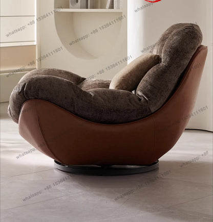Italian minimalist lazy sofa chair modern simple living room bedroom home balcony swivel chair