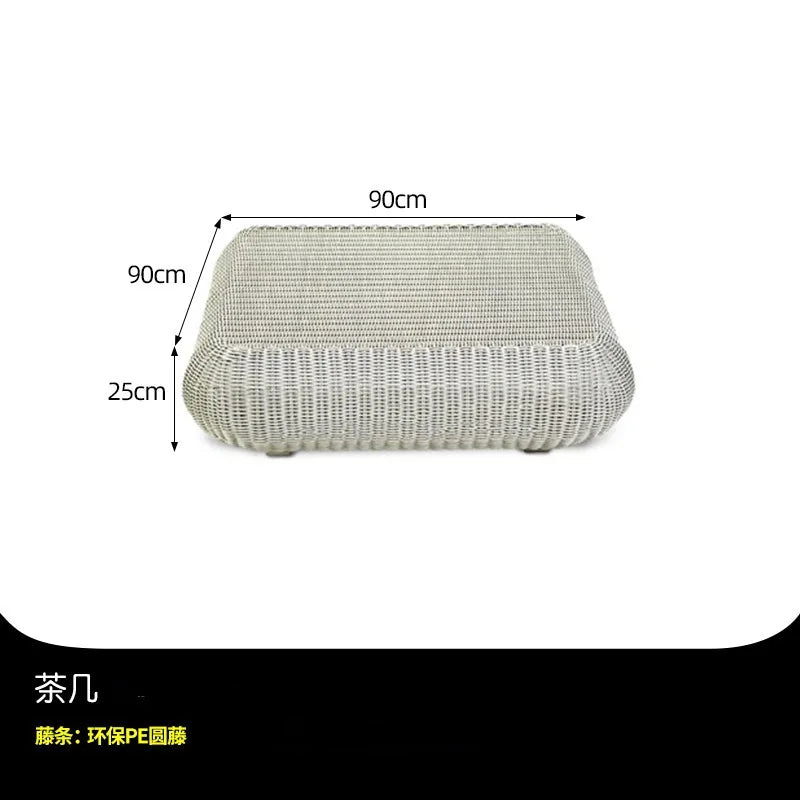 Outdoor courtyard rattan sofa rattan chair leisure sun room outdoor garden terrace round rattan sofa chair open-air furniture