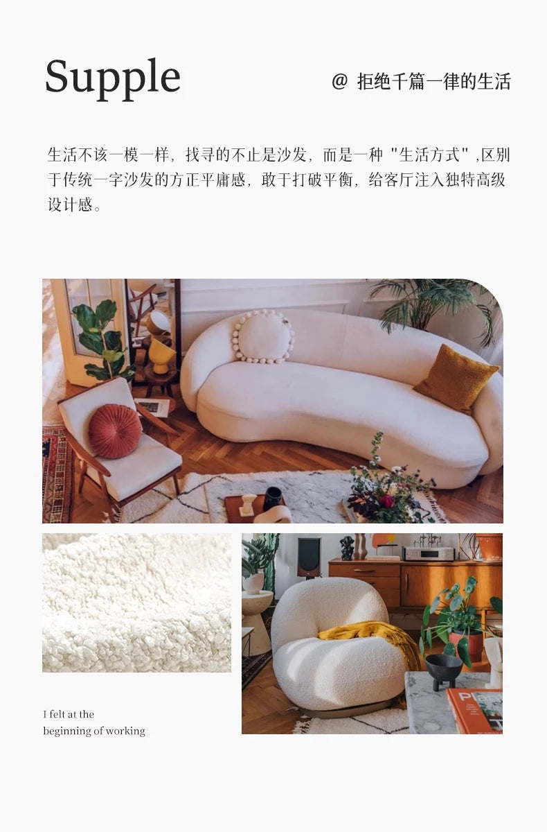 Cashew sofa Nordic light luxury modern simple living room fabric sofa combination straight row sofa