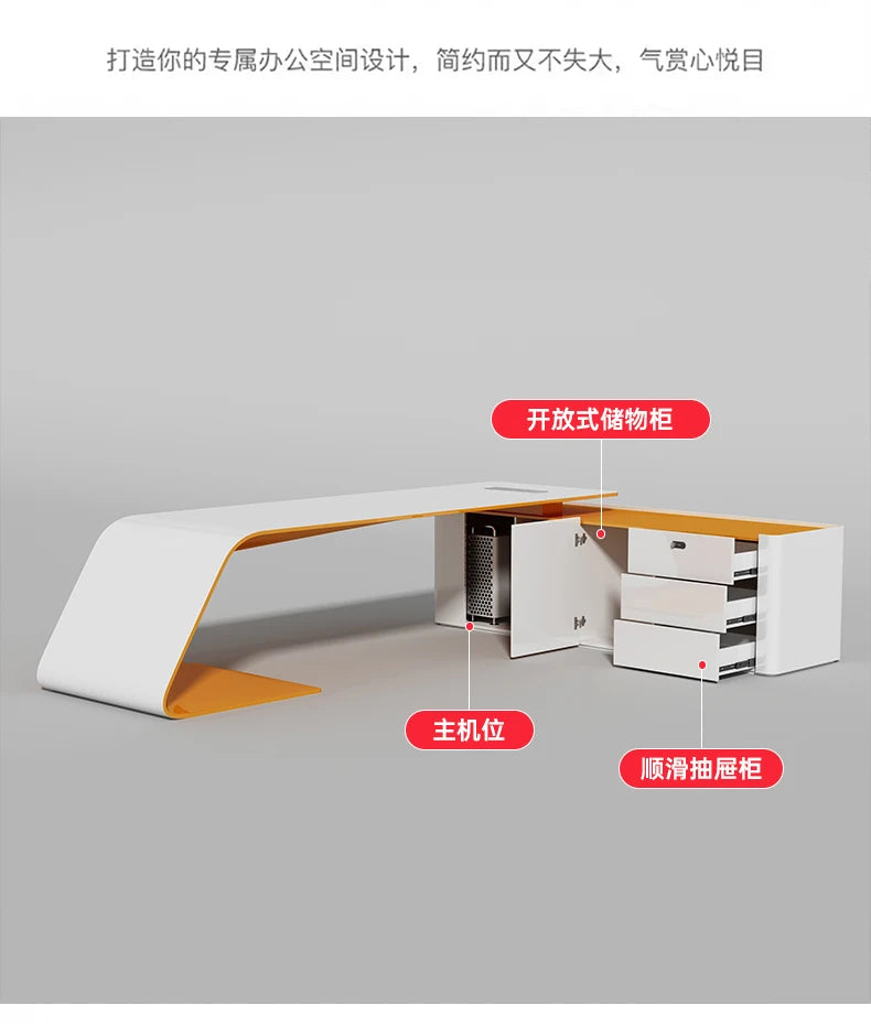 Big Wooden Executive Office Desk White Storage Standing Cheap Executive Office Desk Luxury Corner Tisch Small Spaces Furniture