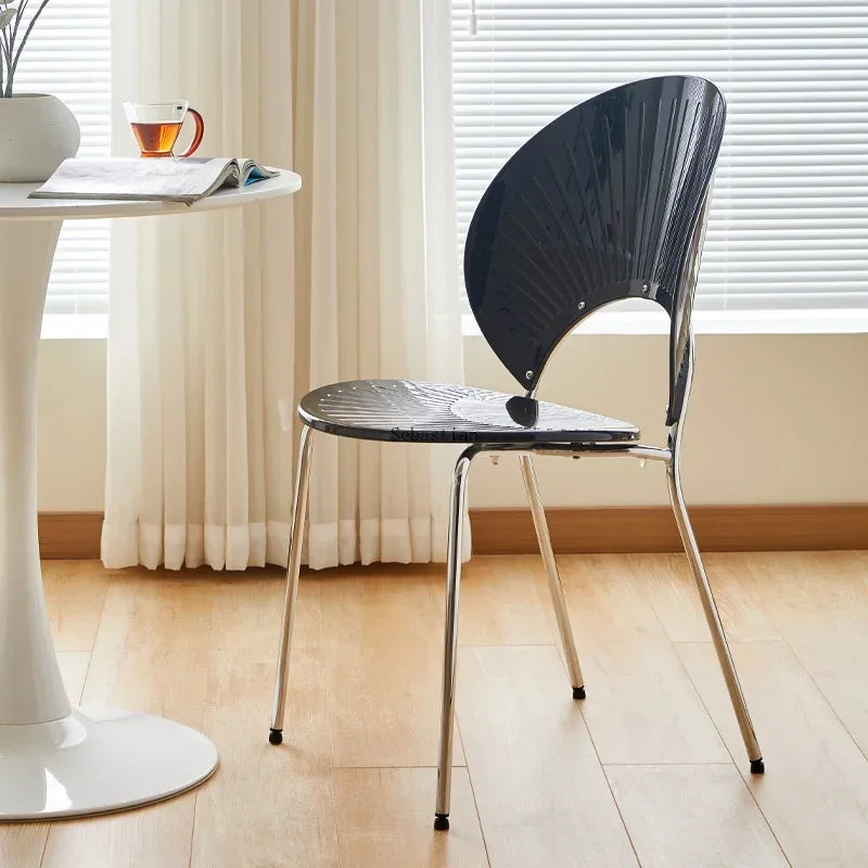 Nordic Dining Chair,home Leisure Transparent Dining Table Chair,minimalist Homestay Chair,hotel Shell Chairs, Sun Backed Chairs