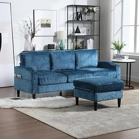 #For L-Shaped Modular Sectional Sofa, 3-Seater Comfy Cloud Couch with Ottoman/Chaise & 5 Pillows for Living Room Bedroom&