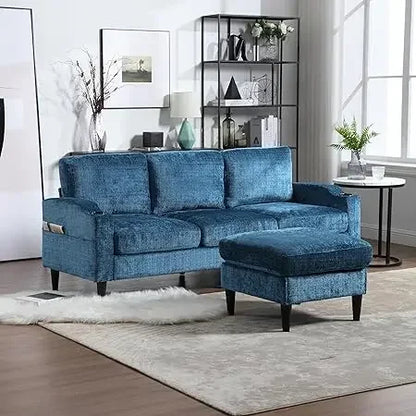 #For L-Shaped Modular Sectional Sofa, 3-Seater Comfy Cloud Couch with Ottoman/Chaise & 5 Pillows for Living Room Bedroom&