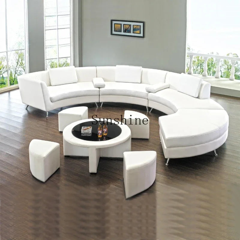 Minimalist curved sofa company lobby living room sofa combination