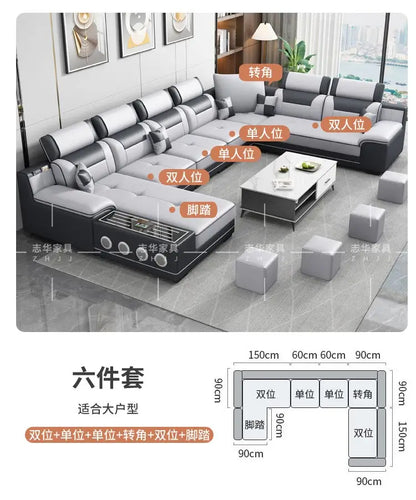 Seater Modern Sofa Ajustable Luxury Sectional Multifunctional Reclining Sofa Cushion Lazy Meubles De Maison Salon Furnitures