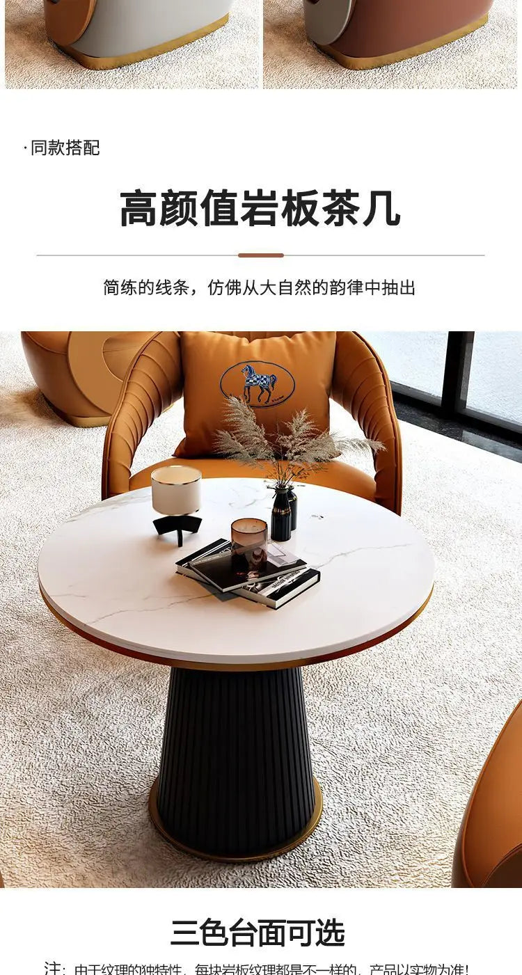 Italian style living room small chairs office and guest rooms single sofa chairs rotatable genuine leather leisure chairs