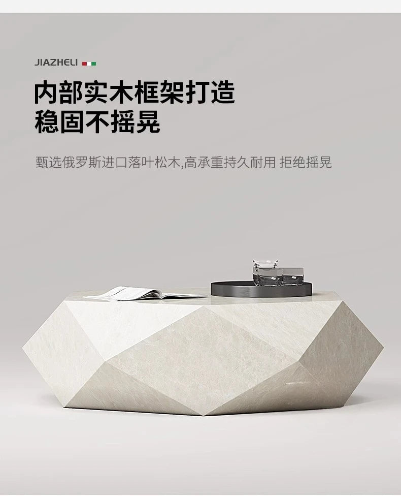 Coffee table small apartment rock slab designer atmospheric Italian living room high-end creative coffee table