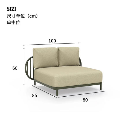 Outdoor sofa combination outdoor courtyard open-air villa living room hotel famous club rattan sofa