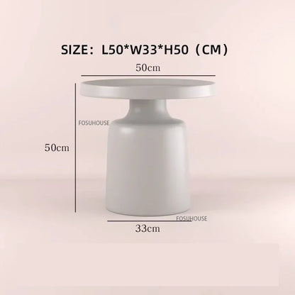 Nordic Living Room Center Table Circular Coffee Tables Modern Side Tea Table Portable Simple Bedroom Nightstand Home Furniture B