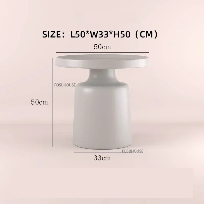 Modern Small Apartment Living Room Table Simple Iron Coffee Tables Creative Bedroom Bedside Table Round Tea Table Combination T