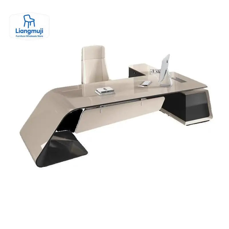 Designer Modern Office Desks Asthetic Luxury Storage Drawers Writing Executive Desk L Shaped Study Escritorios Office Furniture