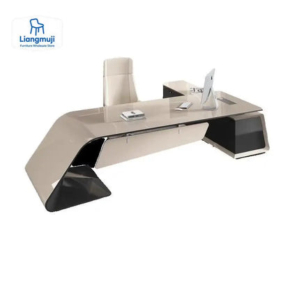Designer Modern Office Desks Asthetic Luxury Storage Drawers Writing Executive Desk L Shaped Study Escritorios Office Furniture