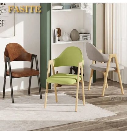 Room Dresser Dining Chairs Home Mid Century Modern Furniture Metal Skeleton Armchair Simple Makeup Armchair Kitchen Furniture
