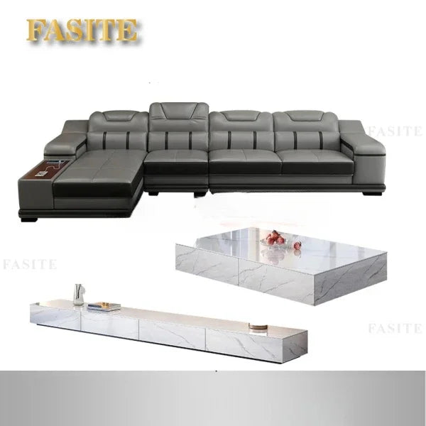 Genuine Leather Sofa Cama Leather Couch Big Sofas Sleeper Sofa Set Living Room Furniture Sofas Modern Sectional Sofa