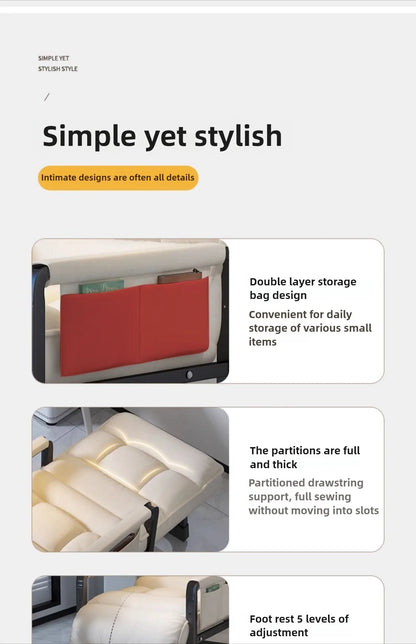 Reclining chair office lunch break folding chair computer chair can sit and lie down dual-purpose lazy sofa chair with backrest