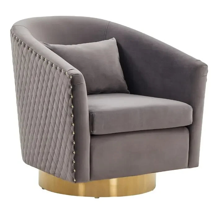 For High Quality Modern Golden Stainless Steel Velvet Fabric Single Sofa High Back Sofa Chair for Home Hotel Furniture